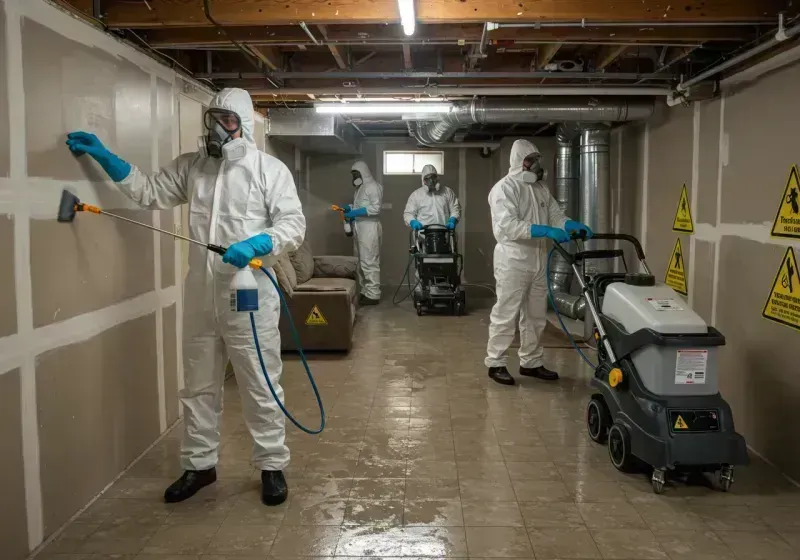 Basement Moisture Removal and Structural Drying process in Bellair-Meadowbrook Terrace, FL